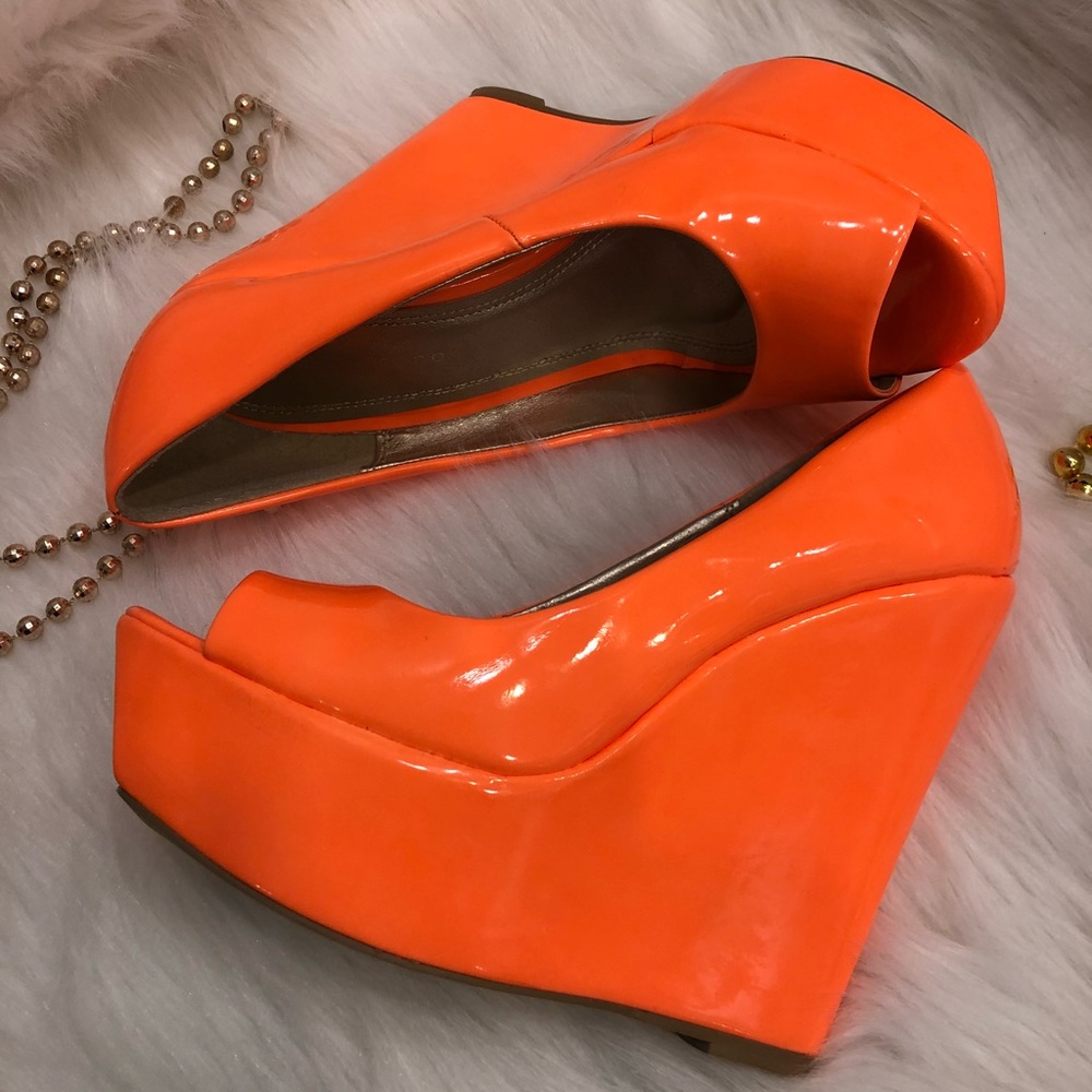 PRIMADONA ORANGE OPEN-TOE WEDGE